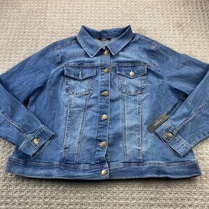 D. Jeans Women's Jean Jacket Size 1X Blue Denim New With Tag